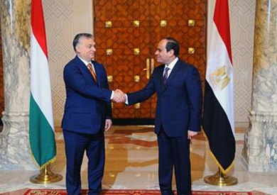 استقبال الرئيس السيسي لرئيس وزراء المجر