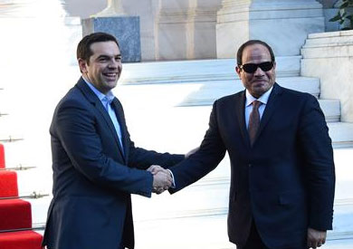الرئيس عبدالفتاح السيسي، رئيس الوزراء اليوناني أليكسيس تسيبراس