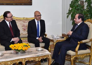 السيسي ورئيس مايكروسوفت