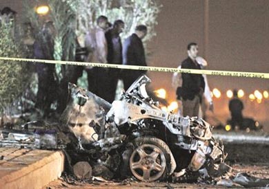 انفجار سيارة مفخخه بجوار منزل مساعد النائب العام بالتجمع الخامس تصوير لبنى طارق