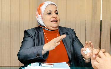 السيدة منيرة عبد الهادي رئيس الجهاز المركزي للمحاسبات