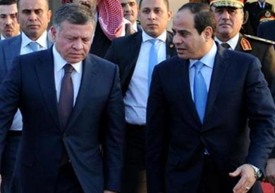 الرئيس عبد الفتاح السيسي والعاهل الاردني الملك عبد الله الثاني