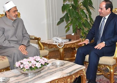 السيسى وشيخ الأزهر _ أرشيفية