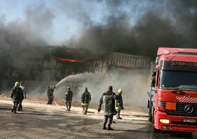 حريق جمرك الأردن - أرشيفية