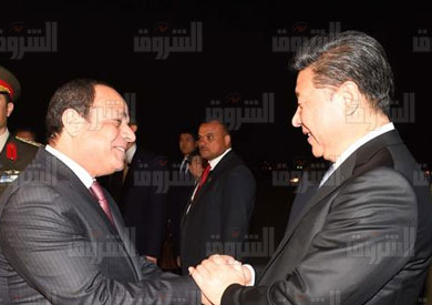 السيسي ورئيس الصين - تصوير: رافي شاكر
