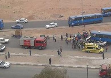 حادث أتوبيس هيئة النقل العام بمنطقة التجمع الخامس