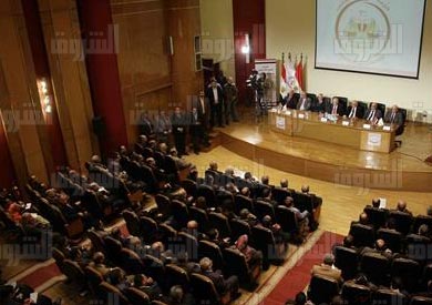 اللجنة العليا للانتخابات، برئاسة المستشار أيمن عباس - تصوير: احمد عبد الفتاح