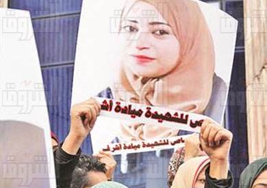 وقفة امام نقابة الصحفيين في ذكرى مقتل ميادة اشرف الصحفية - تصوير هبة الخولى