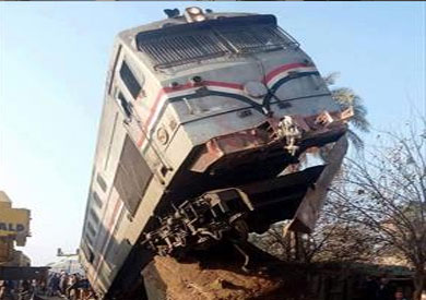 صورة حادث قطار الصعيد ببنى سويف