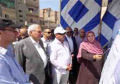 وزير النقل يتفقد تطوير طريق رافد جمصة