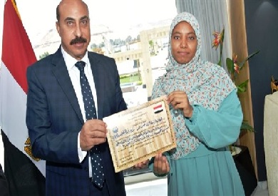 الطالبة ‏ندى حربي حسن محمد ابنة محافظة أسوان