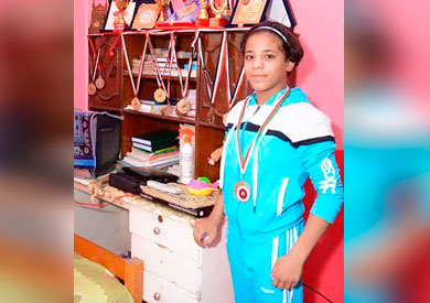 بطلة العالم في المصارعة ريم مجدي