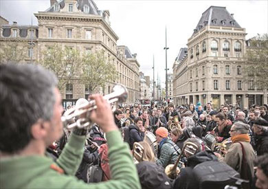 احتجاجات العمال فى فرنسا 2016
