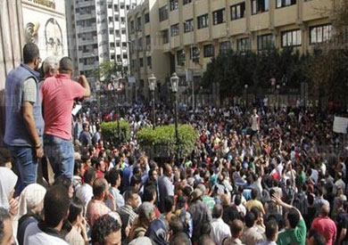 مظاهرات «جمعة الأرض» أمام نقابة الصحفيين بالقاهرة - تصوير: هبة خليفة