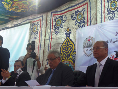 سامح عاشور خلال مؤتمر النقابة في بورسعيد