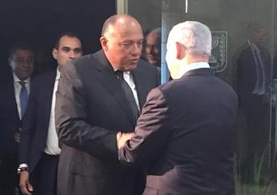 سامح شكري ورئيس الوزراء الإسرائيلي بنيامين نتانياهو