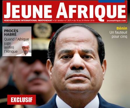 الرئيس السيسي على غلاف مجلة جون أفريك