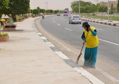 حملة نظافة بالإسماعيلية بعد انتهاء احتفالات أعياد الربيع