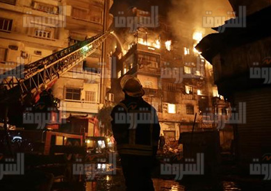 حريق العتبة- تصوير أحمد عبد الجواد