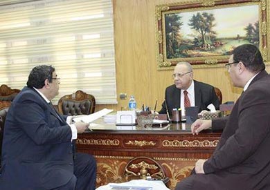 اجتماع وزير العدل مع هشام عبد الحميد وشعبان الشامي