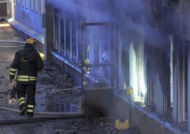 حريق متعمد في مسجد بالسويد