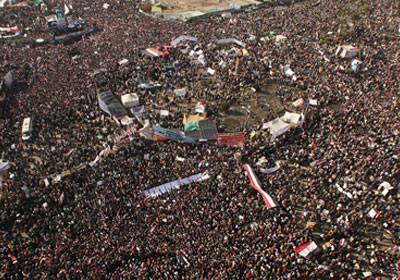 ميدان التحرير خلال فعاليات الذكرى الأولى لثورة 25 يناير