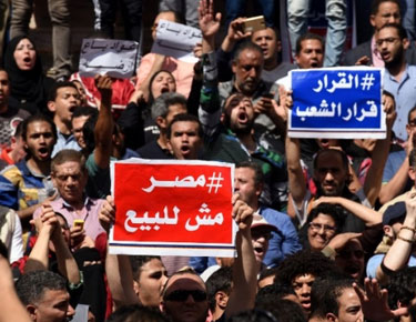 متظاهري تيران وصنافير- أرشيفية