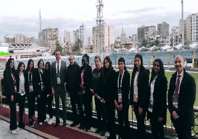 مسئولة المراسم والبروتوكول بالكاف بإستاد الإسكندرية