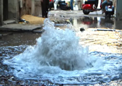 انفجار ماسورة رئيسية