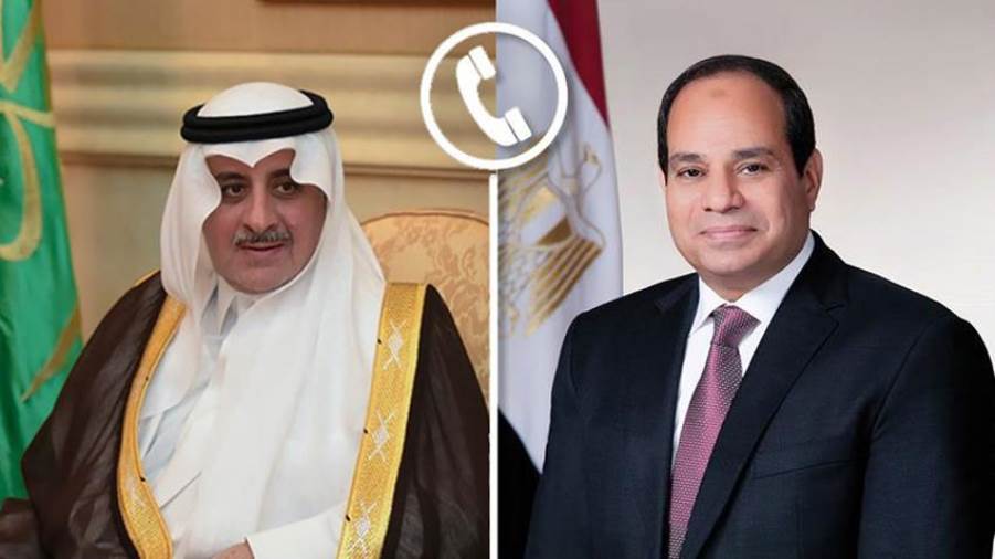 السيسي يتلقى اتصالا من فهد بن سلطان أمير تبوك بالسعودية للتهنئة بحلول شهر رمضان