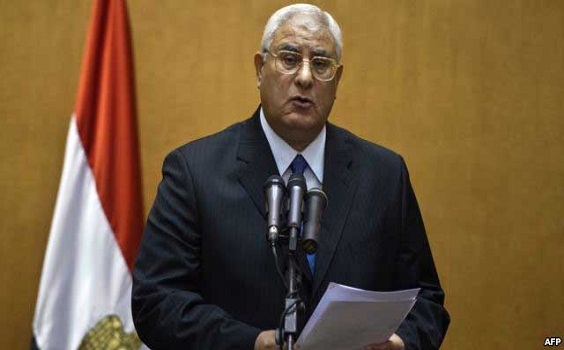 المستشار عدلي منصور رئيس الجمهورية المؤقت