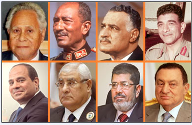 راحل رئيس مصري لستة رؤساء