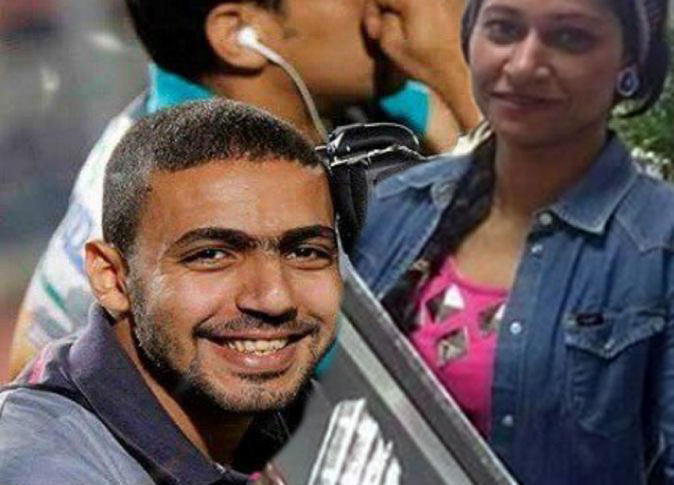 الصحفية أماني الأخرس، والصحفي أحمد رمضان