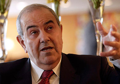 رئيس الوزراء العراقي السابق وزعيم القائمة العراقية إياد علاوي