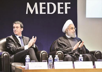 روحاني ورئيس الحكومة الفرنسية في باريس