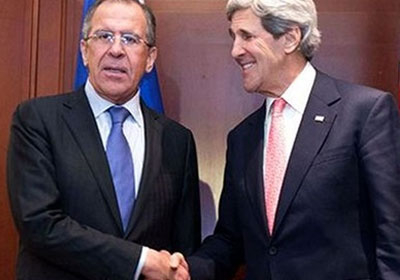وزيرا الخارجية الأمريكي جون كيري، والروسي سيرجي لافروف
