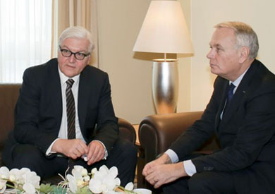 وزير الخارجية الفرنسي جان-مارك آيرولت، ونظيره الألماني فرانك فالتر شتاينماير ارشيفية