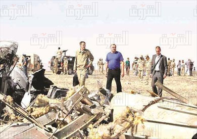 حادث سقوط الطائرة الروسية فى سيناء تصوير احمد عبد الفتاح