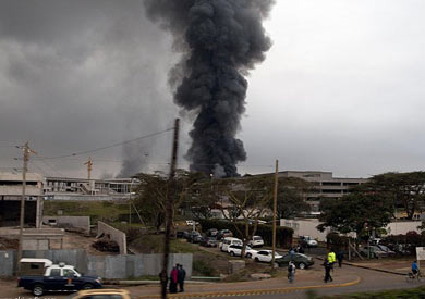 حريق بمطار في نيروبي