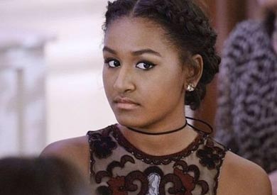 يقال إن ساشا اوباما نشرت الصورة الساخرة للتعبير عن ضجرها