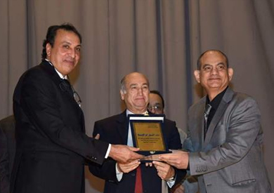 شريف جاد خلال حفل التكريم