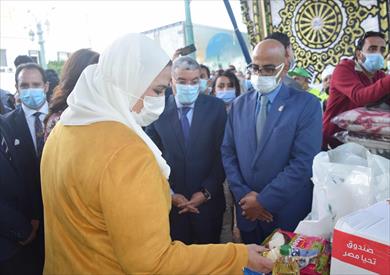 وزيرة التضامن ومحافظ المنيا