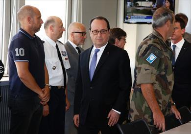 وصول الرئيس فرنسوا أولاند إلى نيس