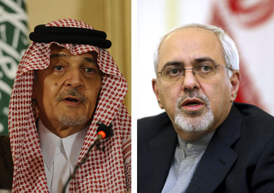 وزير خارجية إيران، جواد ظريف ونظيره السعودي الأمير سعود الفيصل