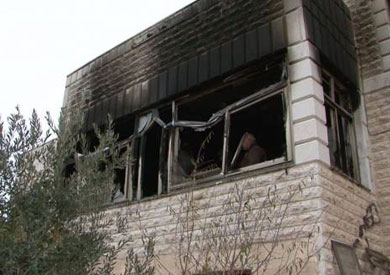 الحريق الذي افتعله مستوطنون إسرائيليون وأدى إلى مقتل طفل فلسطيني