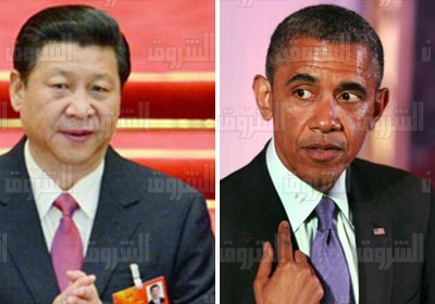 الرئيس الأمريكي باراك أوباما و الرئيس الصيني شي جين
