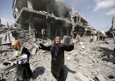قصف على احد الاحياء الفلسطينية - ارشيفية