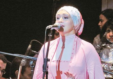 انشاد ديني في ليالي الاوبرا الرمضانية