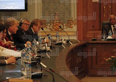 لقاء وفد البرلمان الاوروبى برئيس واعضاء مجلس النواب المصرى -  تصوير: لبنى طارق