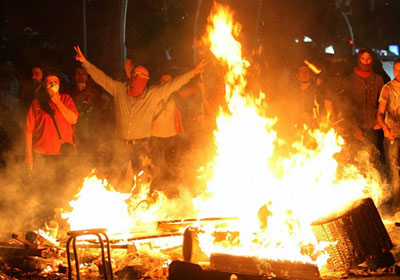 شهدت العاصمة أنقرة احتجاجات ومواجهات عنيفة